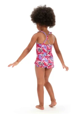 Baby Girls Printed Thin Strap Frill One Piece Swimsuit (fato De Banho De Uma Peça Com Alças Finas) Speedo Learn To Swim