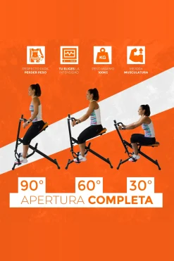 Banco De Musculação Bonplus Bp Crunch Total Fit Com Visor Com Painel De Controle Intensidade Personalizável Banco Dobrável