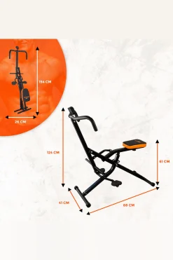 Banco De Musculação Bonplus Bp Crunch Total Fit Com Visor Com Painel De Controle Intensidade Personalizável Banco Dobrável