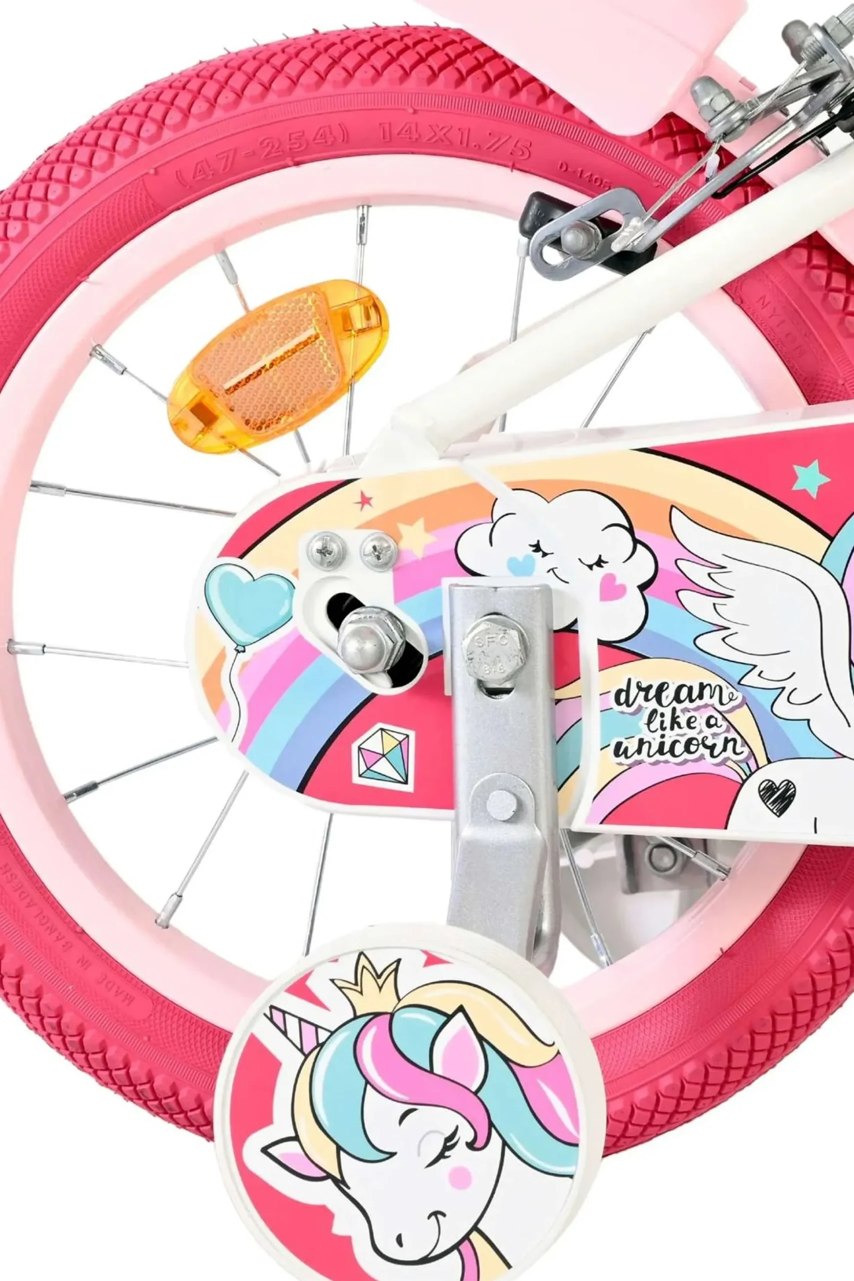 Bicicleta Criança 14 Polegadas Unicorn 4-6 Anos