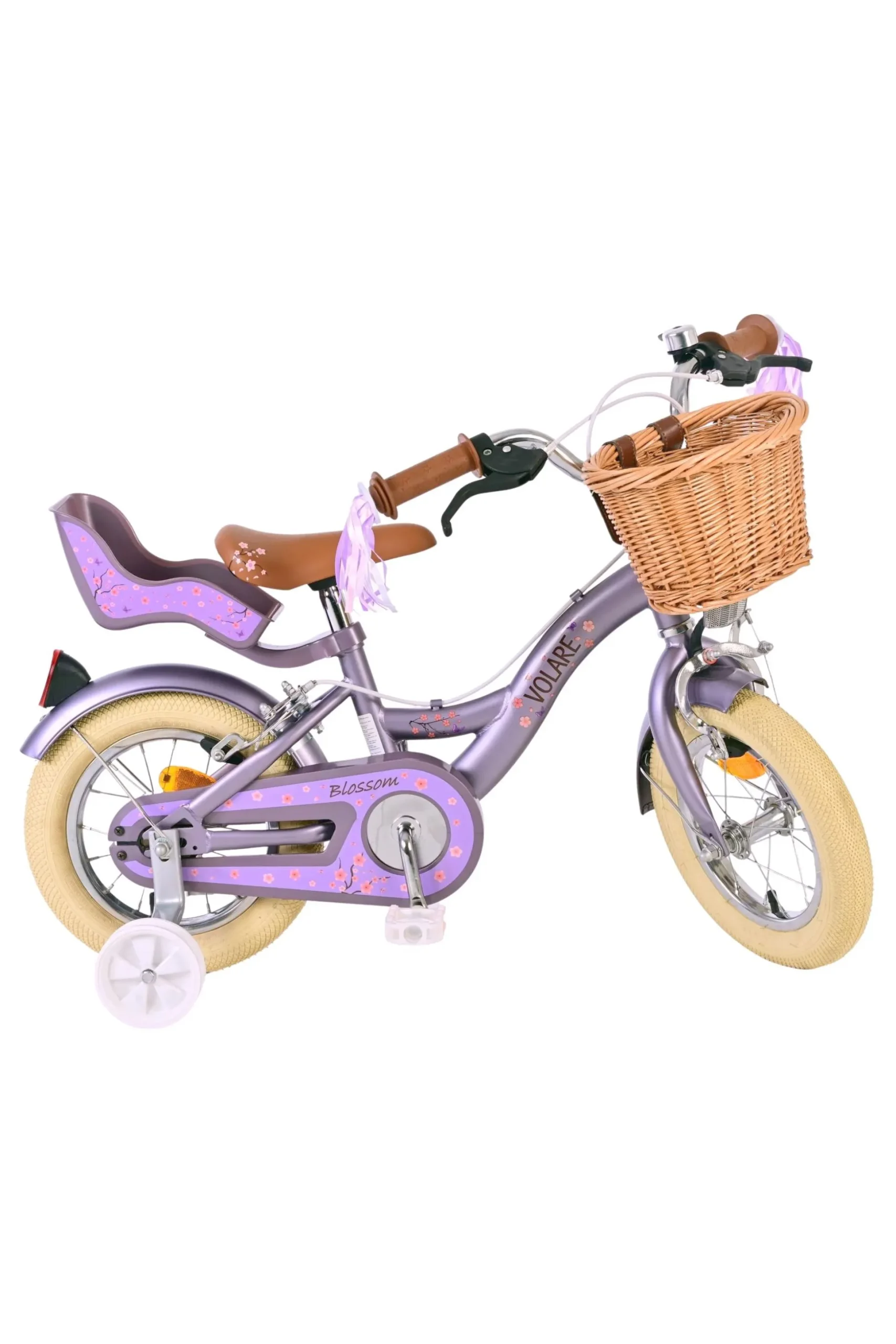 Bicicleta Criança 12 Polegadas Volare Blossom 3 Anos Roxo