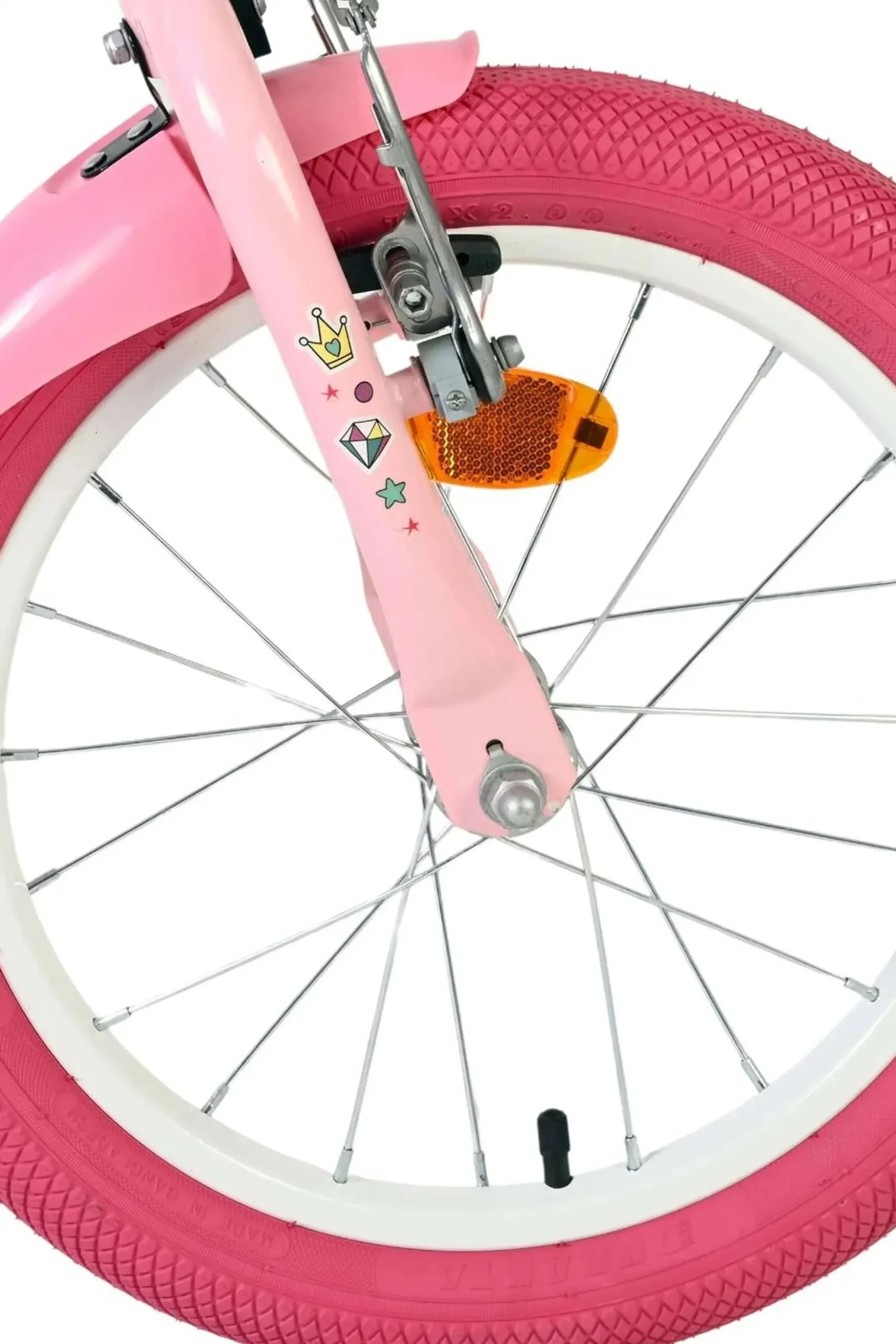 Bicicleta Criança 16 Polegadas Volare Unicorn 5-7 Anos Rosa