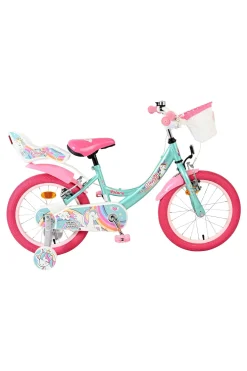 Bicicleta Criança 16 Polegadas Volare Unicorn 5-7 Anos Verde