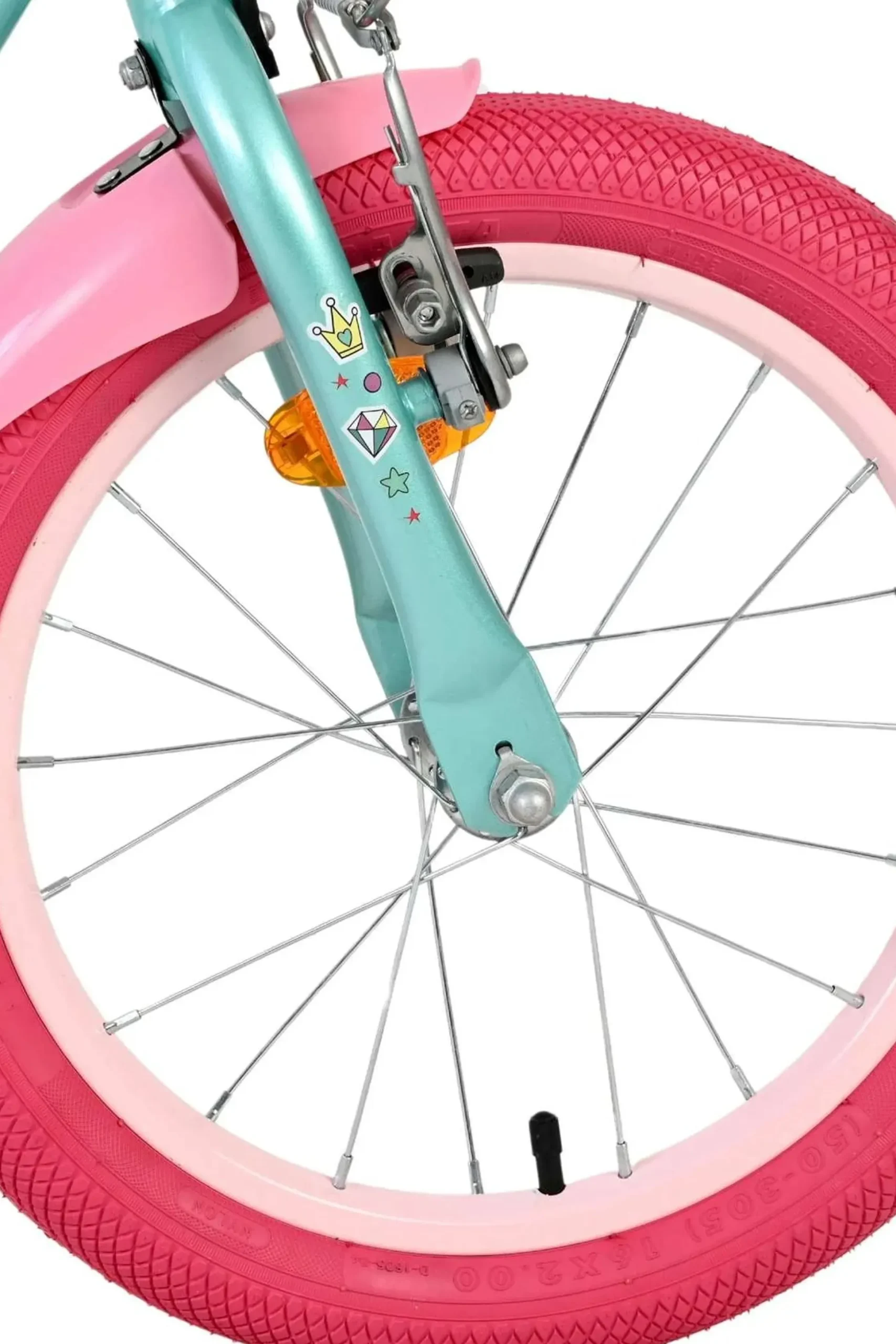 Bicicleta Criança 16 Polegadas Volare Unicorn 5-7 Anos Verde