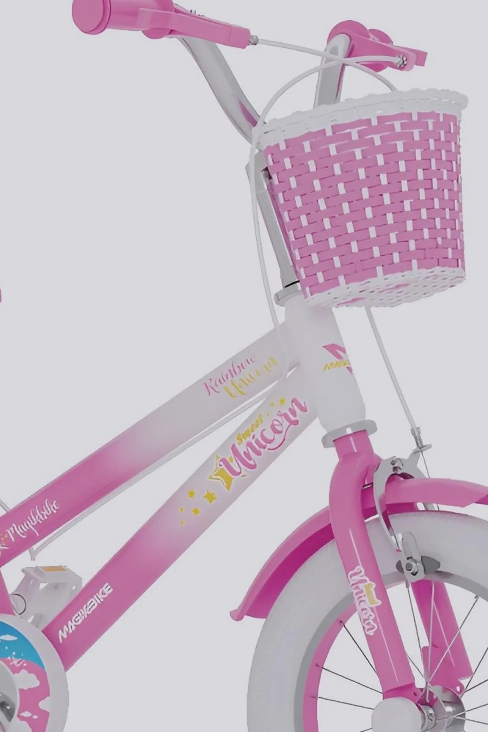 Bicicleta De Criança 12 Polegadas Magikbike Rainbow Unicorn 3 Anos