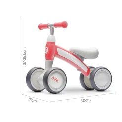 Bicicleta Equilibrio Criança Qplay Cutey 1-3 Anos Rosa