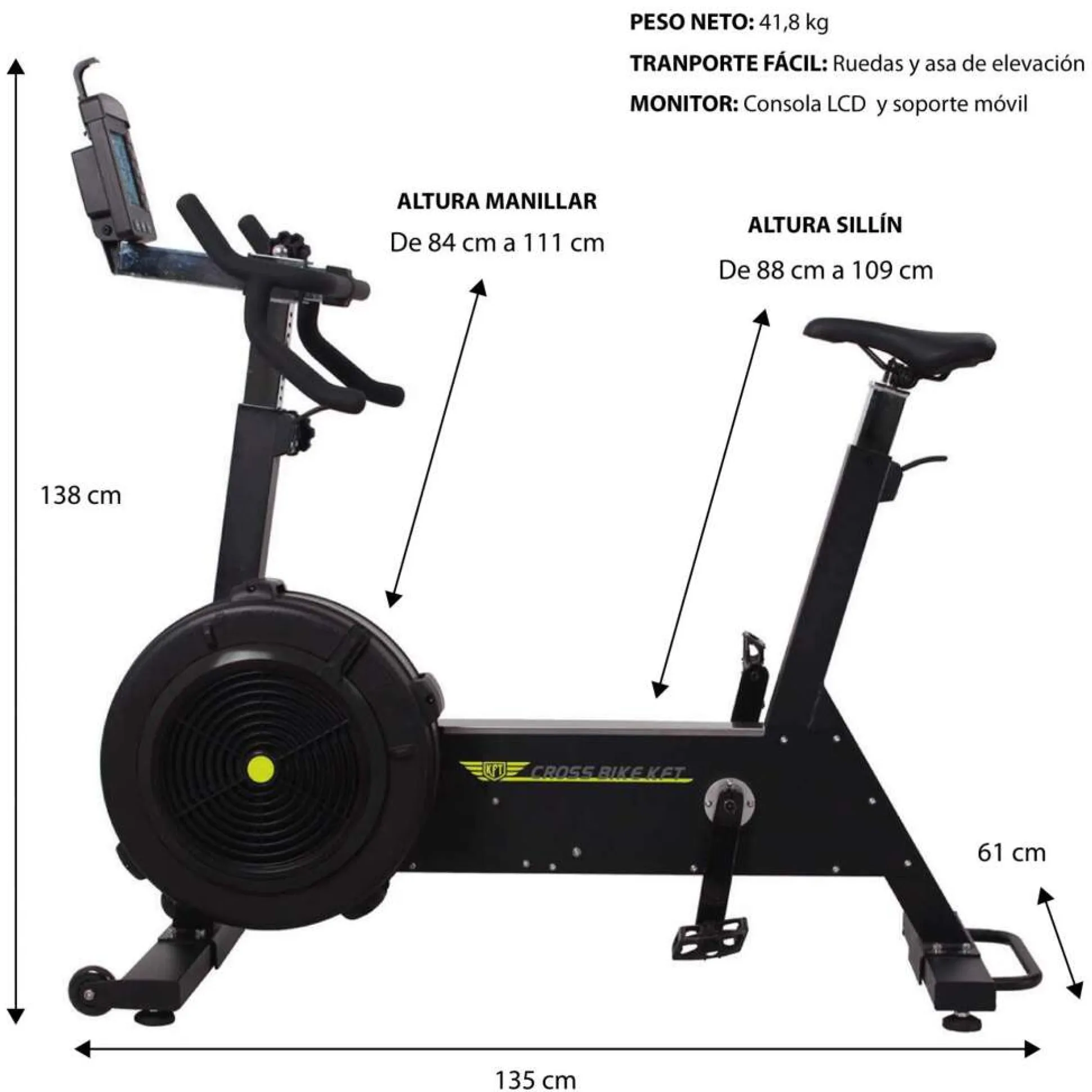 Bicicleta Estática Cross Bike Kft