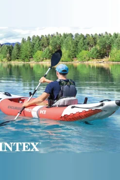 Caiaque Inflável Intex K1 Excursion Pro 1 Remo + Bomba