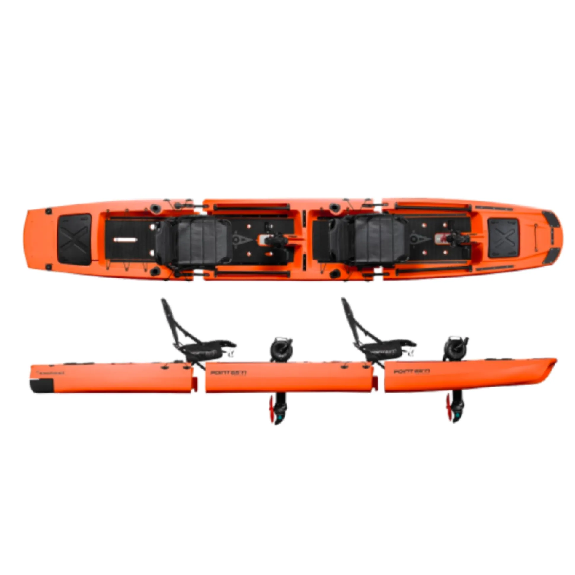 Caiaque Modular Kingfisher Tandem Point 65 Para Pesca Com Pedais