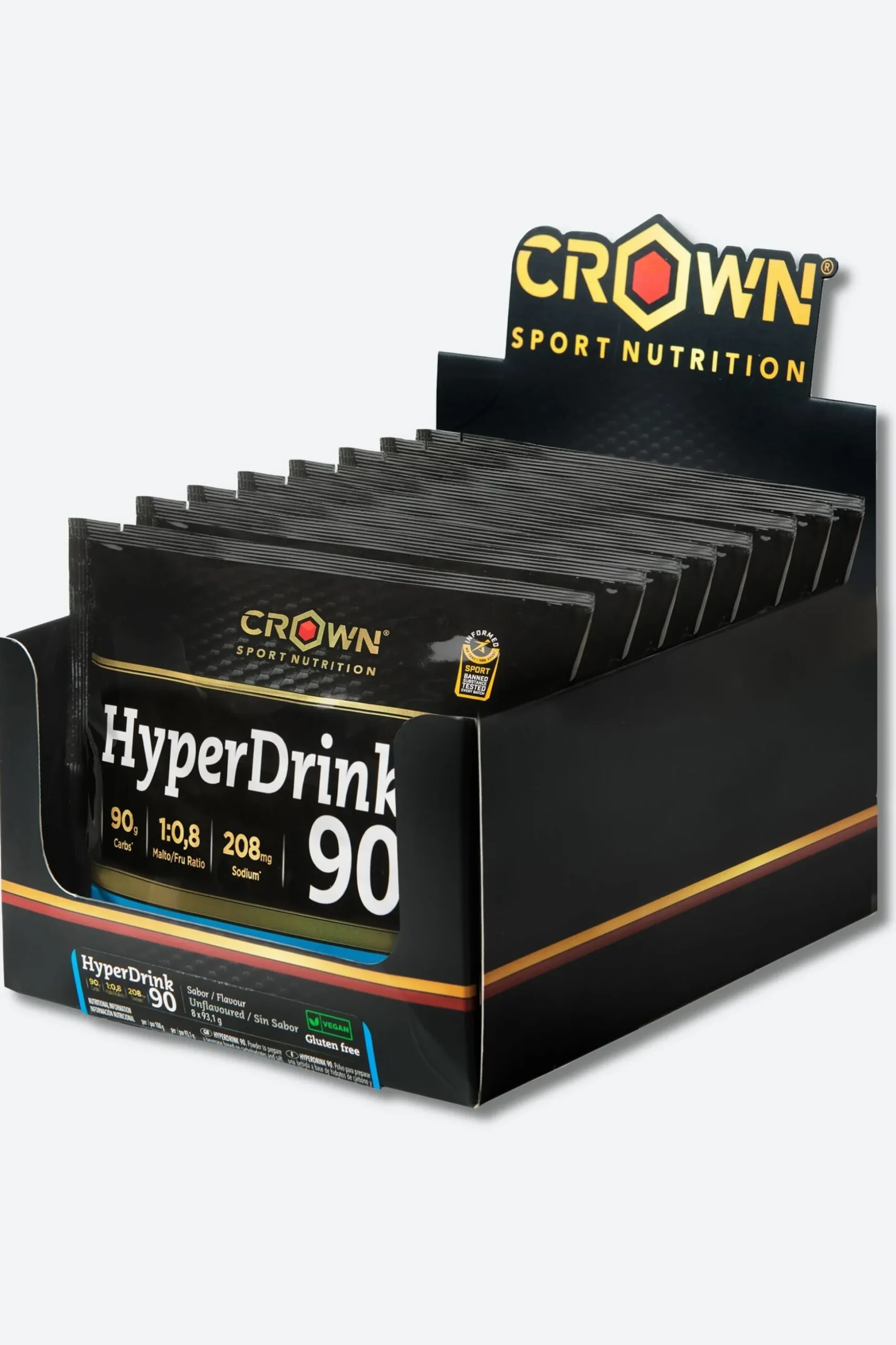 Caixa Com 8 Saquetas De 93,1g Com Bebida Em Pó Muito Rico Em Hc ‘hyperdrink 90‘