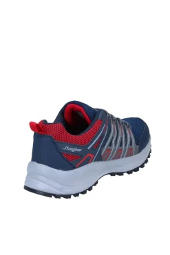 Calçado Trail Running Homem J´hayber Ralon. Azul Marinho/vermelho