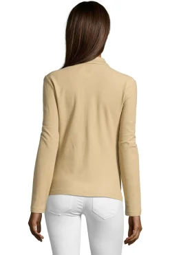 Camisa Pólo Feminino De Manga Comprida Arena M