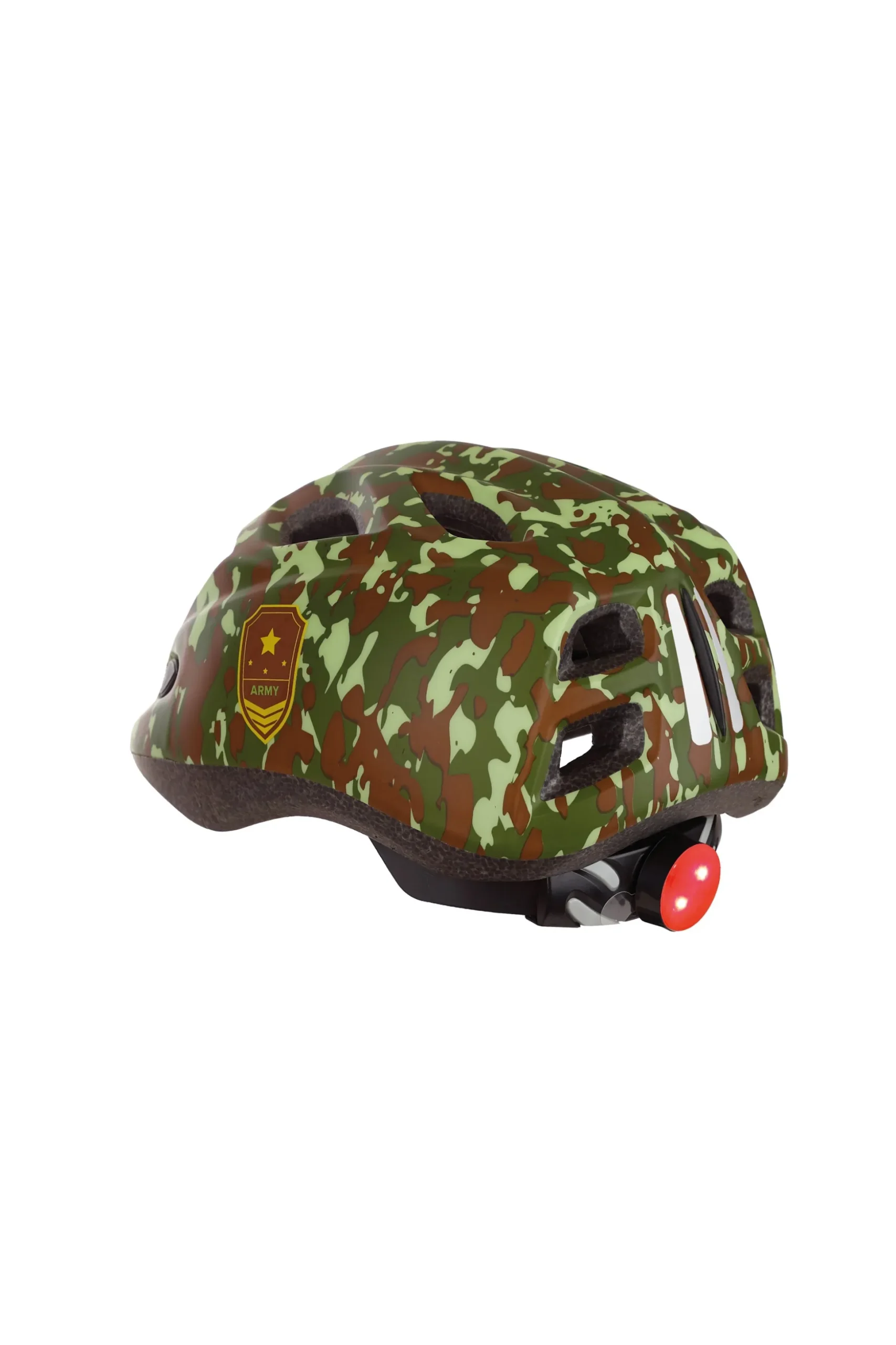 Capacete Polisport Junior Luz Led Army