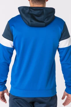 Casaco Com Capuz Joma Crew IV Azul Royal Azul Marinho