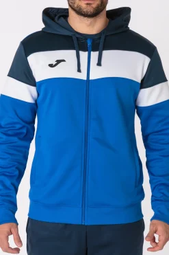 Casaco Com Capuz Joma Crew IV Azul Royal Azul Marinho