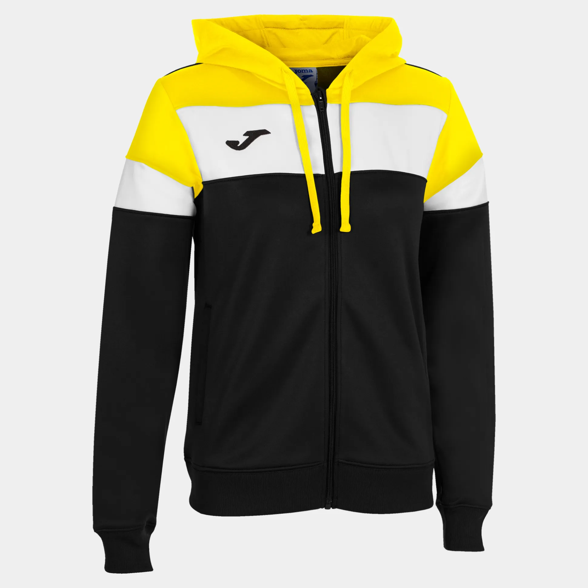 Casaco Com Capuz Joma Crew IV Preto Amarelo Branco