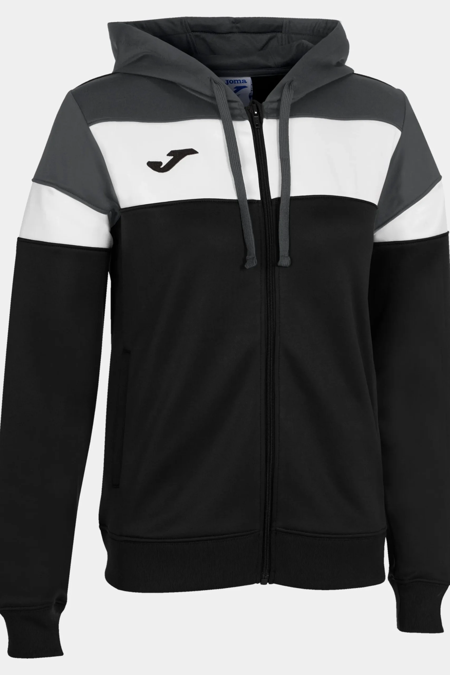 Casaco Com Capuz Joma Crew IV Preto Antracite Branco
