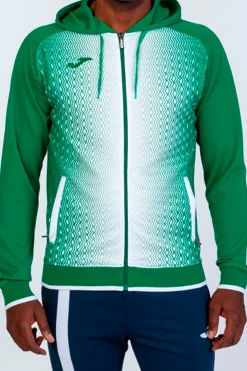 Casaco Com Capuz Joma Supernova Verde Branco
