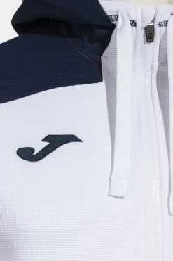 Casaco Com Capuz Joma Toledo Branco Azul Marinho