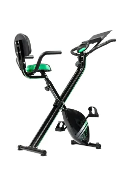 Cecotec Bicicleta Estática Dobrável Com Encosto. Ecrã Lcd. Resistência Magnética Variável. Selim De Conforto Com Encosto E Alças De Apoio Laterais. Suporte Para Tabletes Y Rodas De Transporte.