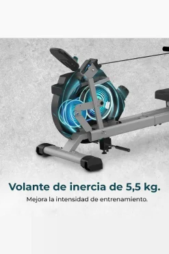 Cecotec Máquina De Remo Dobrável Com Sistema De Resistência Magnética E Níveis De Intensidade. Volante De Inércia De 5,5 Kg. Tem Ecrã Lcd, Apoios Para Os Pés Com Cintas Ajustáveis E Rodas De Transporte