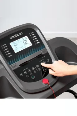 Cecotec Passadeira De Correr Dobrável Com 3 CV E 1100 W De Potência. De 1 A 17 Km/h. 12 Programas Pré-configurados. Painel De Controlo Led. Superfície De Corrida 130x44 CM Com Amortecimento. Inclinação Motorizada. Dobrável, Com Rodas De Transporte, Monitor Cardiaco, Sistema De Segurança Magnético E Suporte Para Dispositivos.