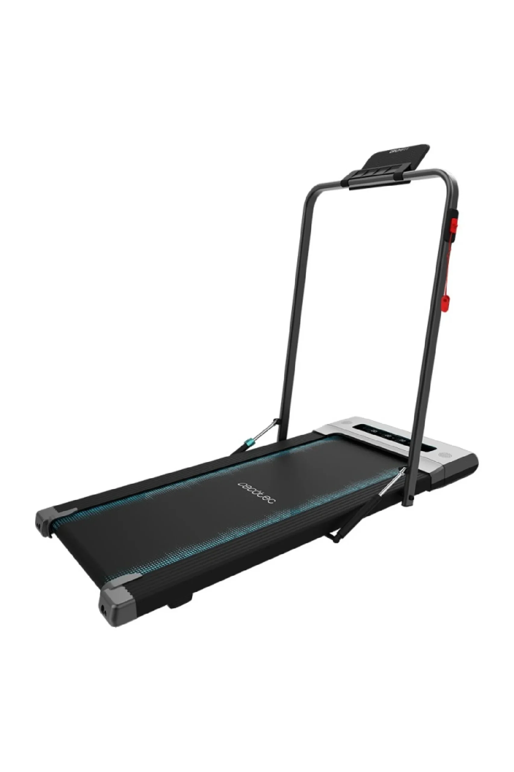 Cecotec Passadeira Ultracompacta Com Uma Grande Superfície De Corrida De 100x40 Cm, Corrimão Dobrável Horizontalmente, Altifalantes Com Funcionamento Bluetooth, Suporte De Tablet, Ecrã Lcd De Alta Visibilidade, Controlo Remoto, Velocidade Até 6 Km/h E Potência De 560 W / 0,75 Cv.
