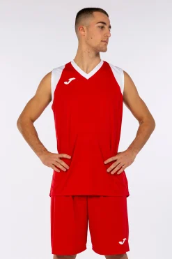 Conjunto Joma Final II Vermelho Branco