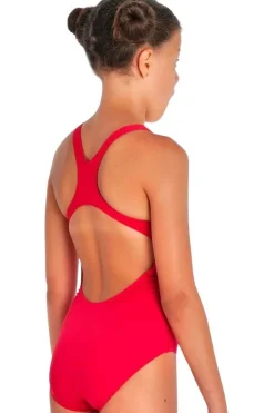 Fato De Banho Para Menina Team Swim Pro Solid Red Arena