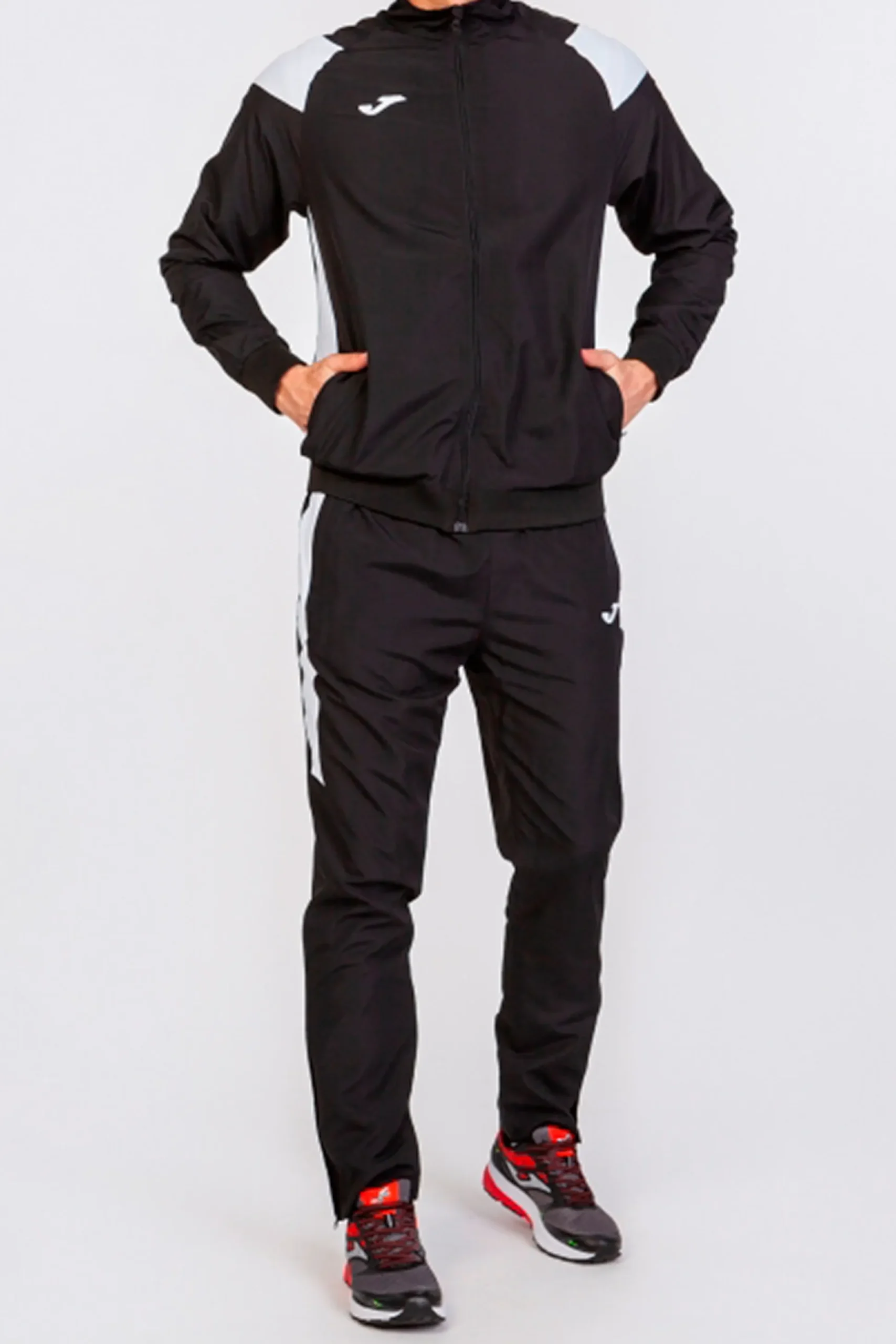 Fato De Treino Joma Crew III Preto Branco