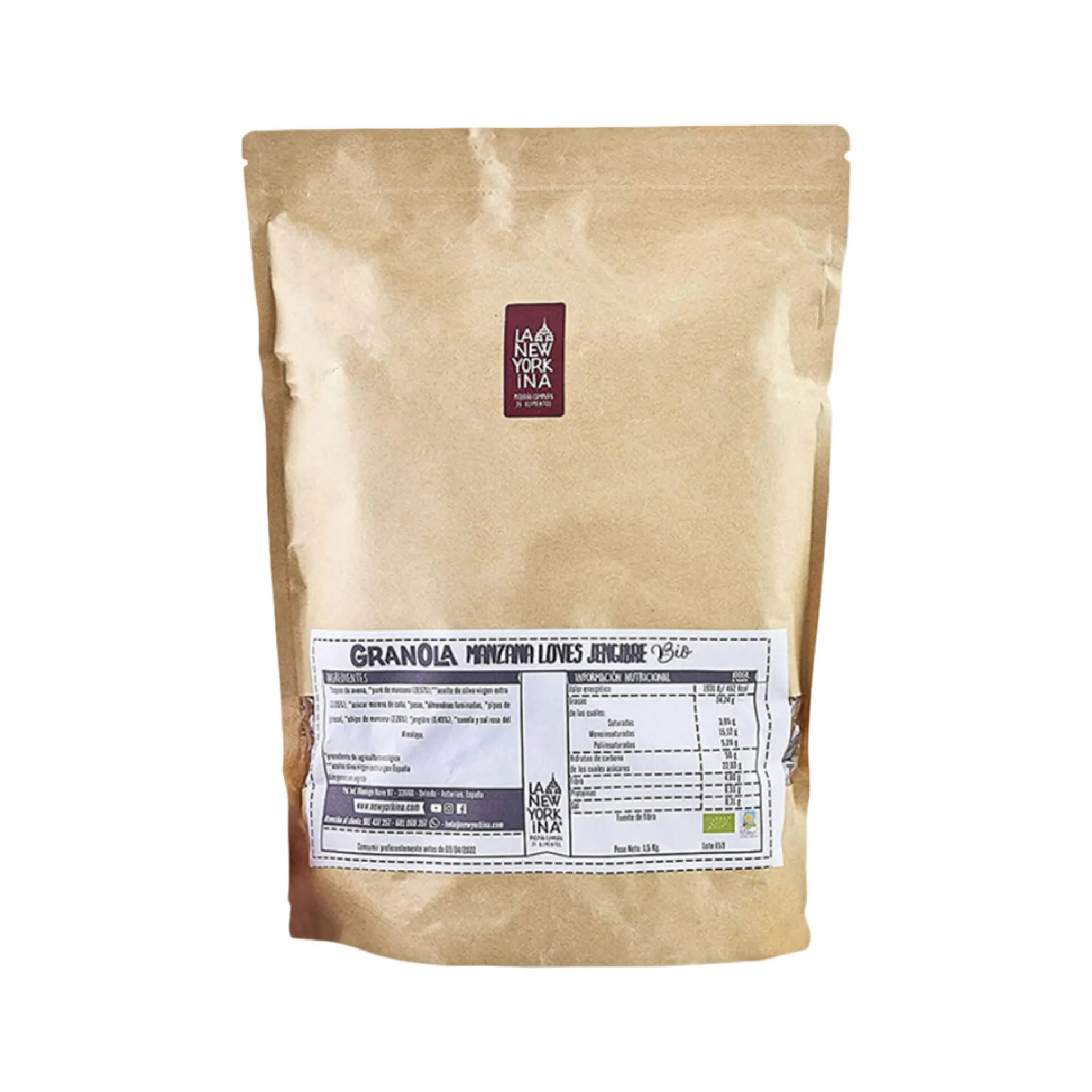 Granola La Newyorkina Maçã E Gengibre 1,5kg