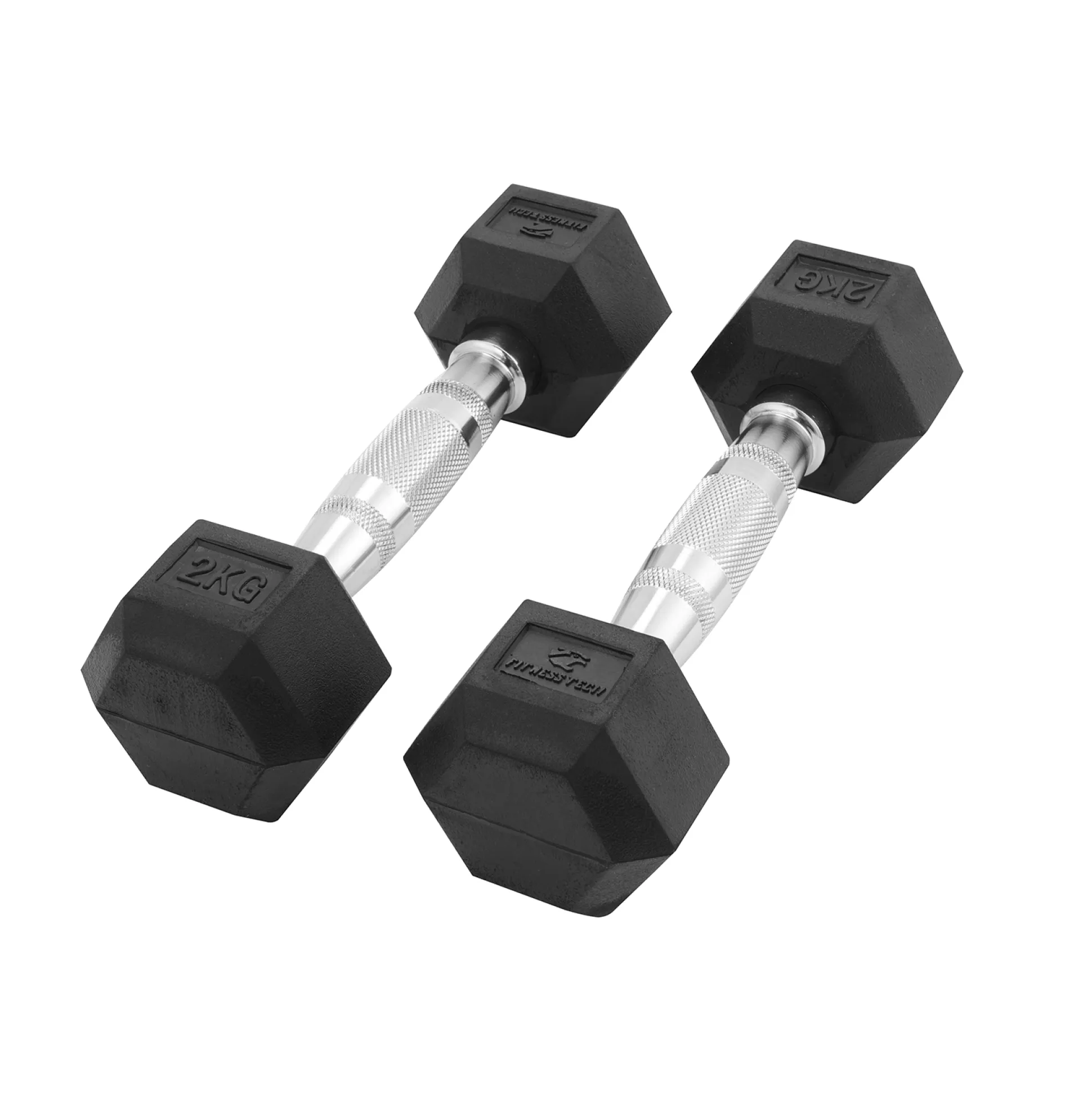 Halteres Hexagonais 2kg Fitness Tech – Conjunto Com 2 Unidades