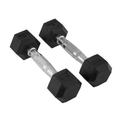 Halteres Hexagonais 2kg Fitness Tech – Conjunto Com 2 Unidades