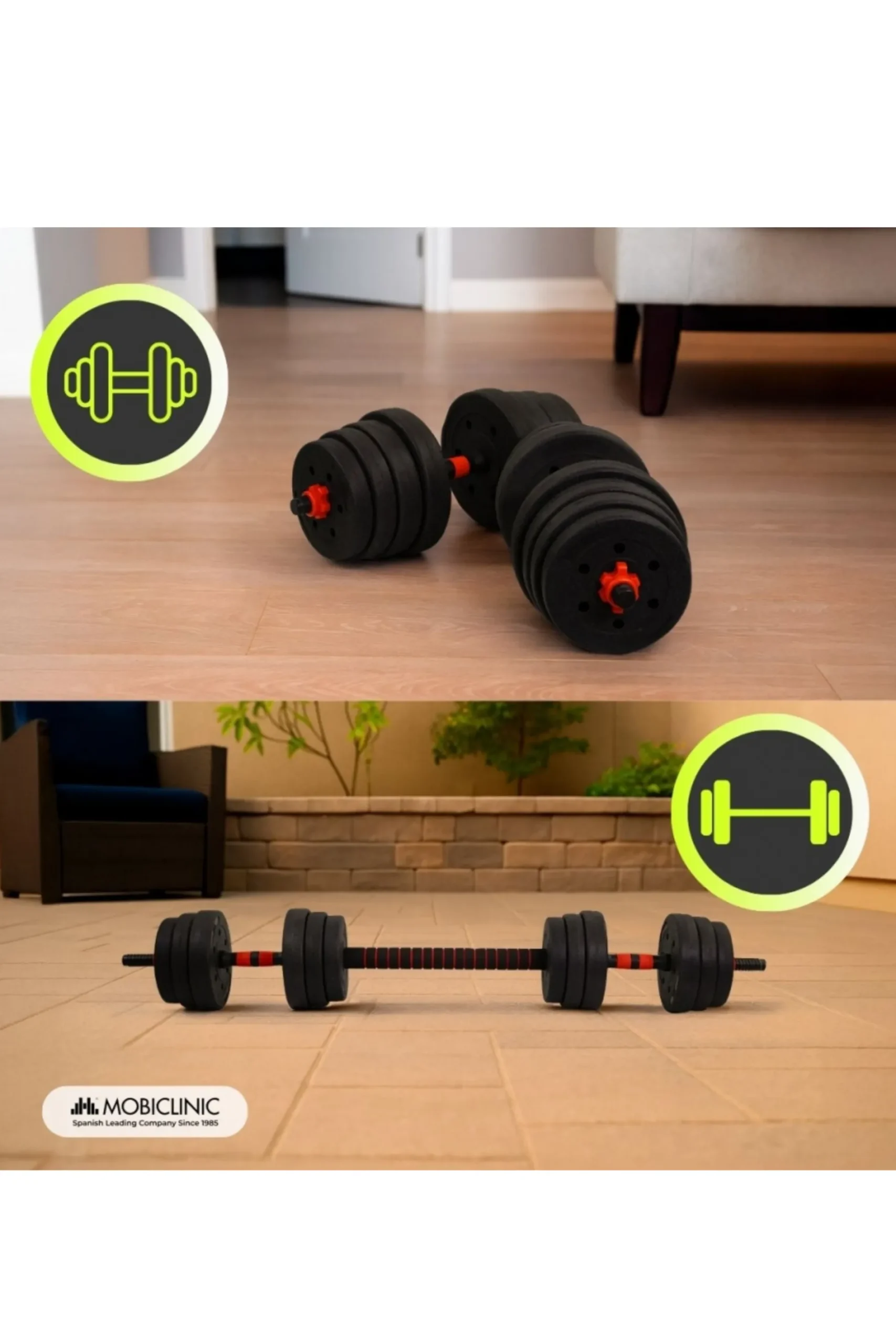 Halteres 30 Kg Ajustáveis Mobiclinic Maxifit