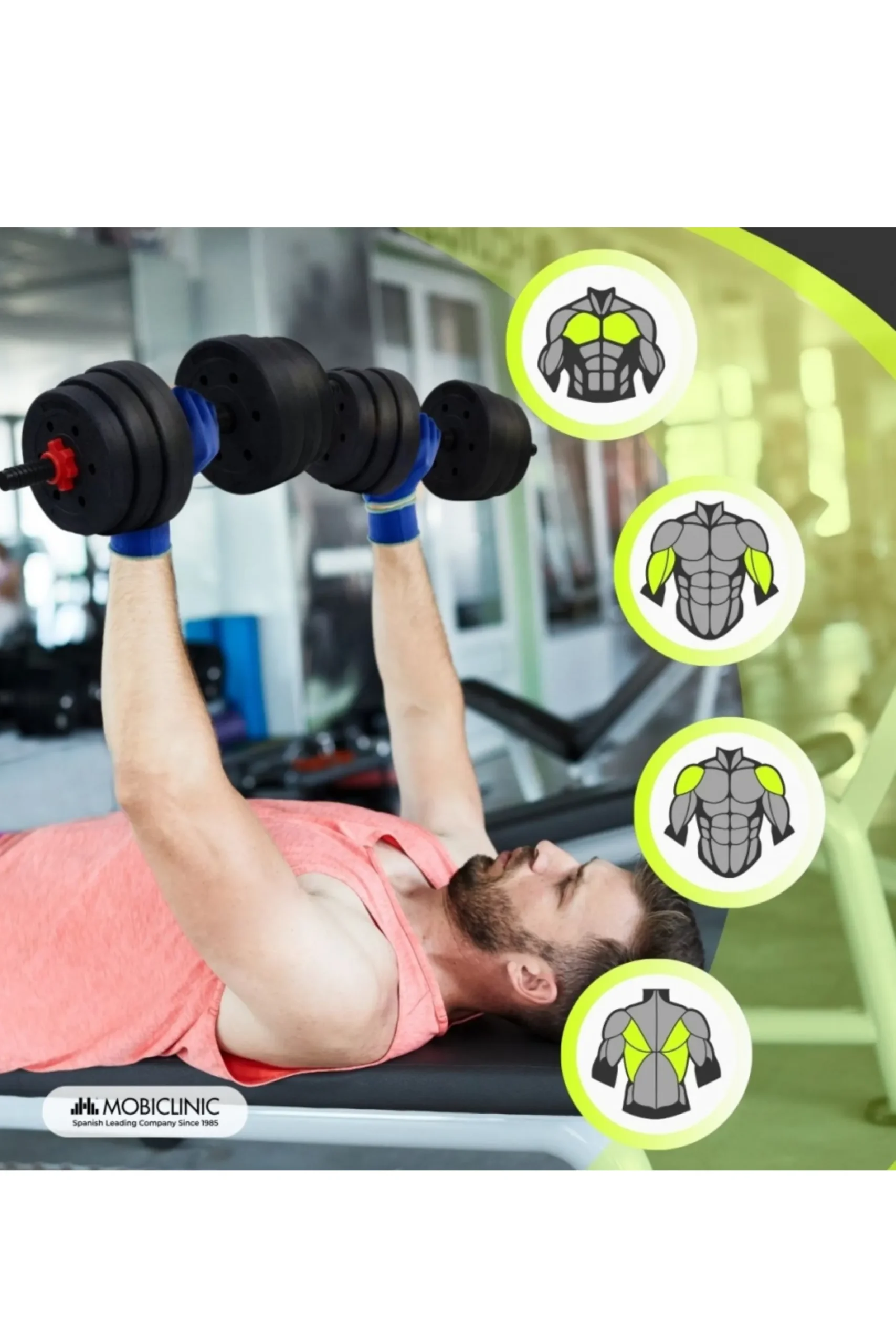 Halteres 30 Kg Ajustáveis Mobiclinic Maxifit