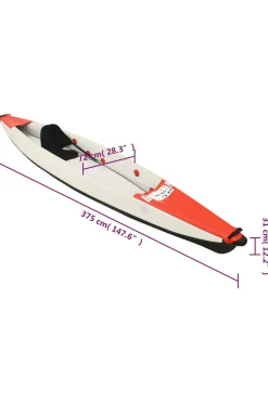 Kayak Insuflável Vidaxl 375 X 72 X 31 CM