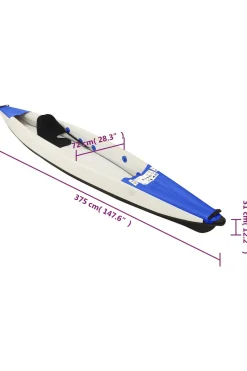 Kayak Insuflável Vidaxl 375 X 72 X 31 CM