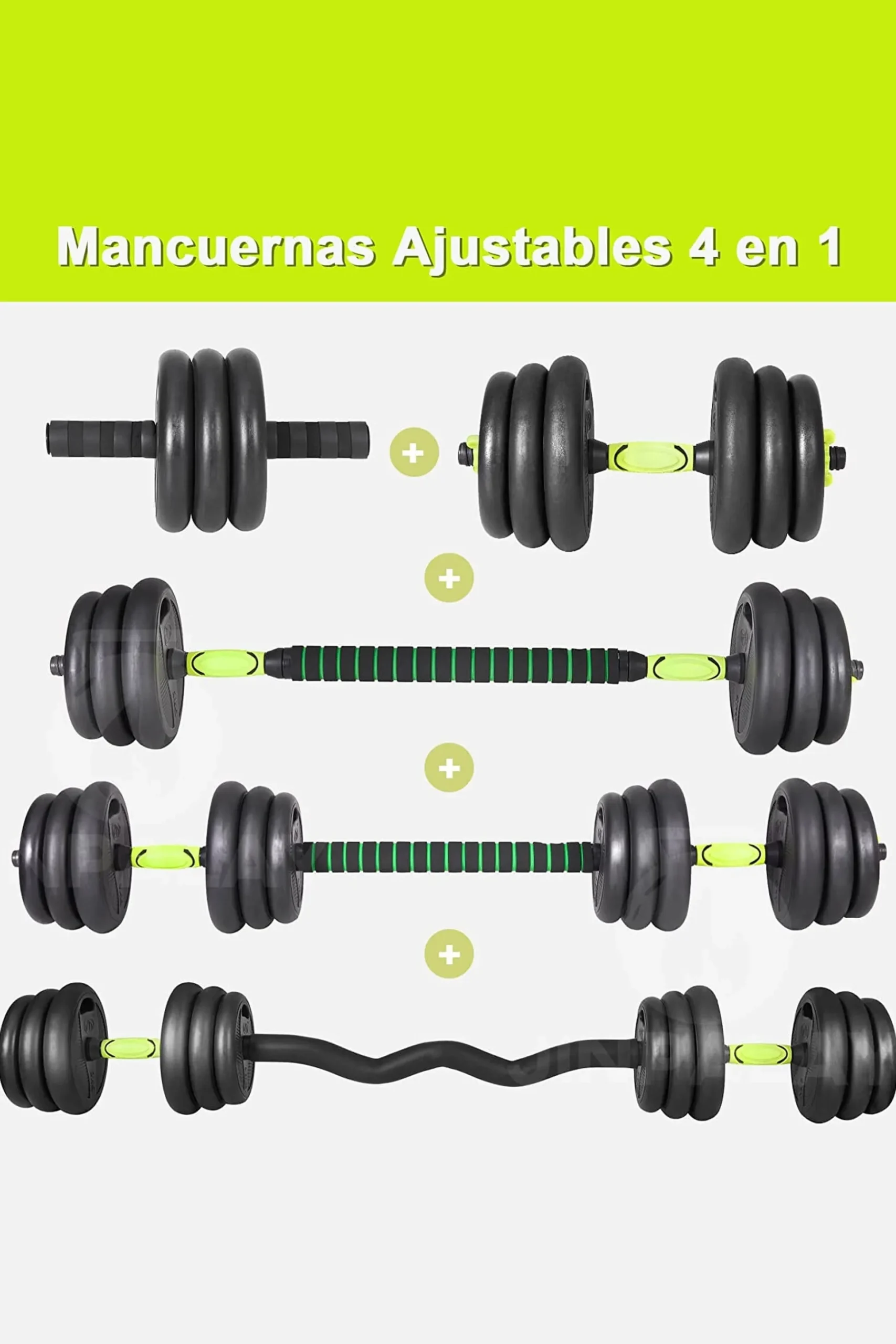 Kit Conjunto 20 Kg De Halteres 4 Em 1 Multifit