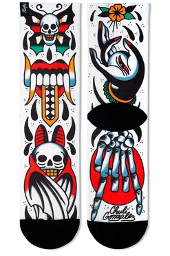 Meias Running Pacific And Co Skull