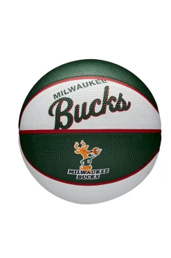Mini Bola De Basquetebol Wilson NBA Team Retro – Milwaukee Bucks
