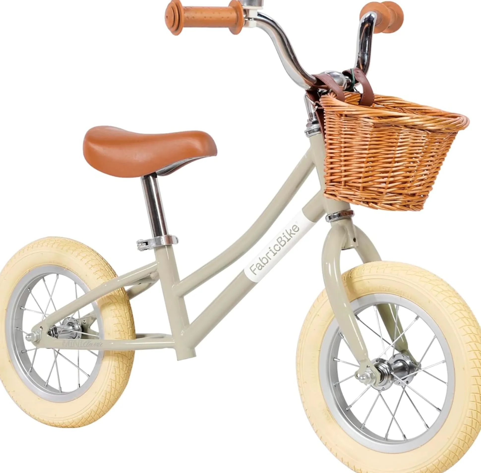 Mini Classic - Bicicleta De Equilíbrio De 12" Para Crianças Dos 2 Aos 5 Anos. Bege