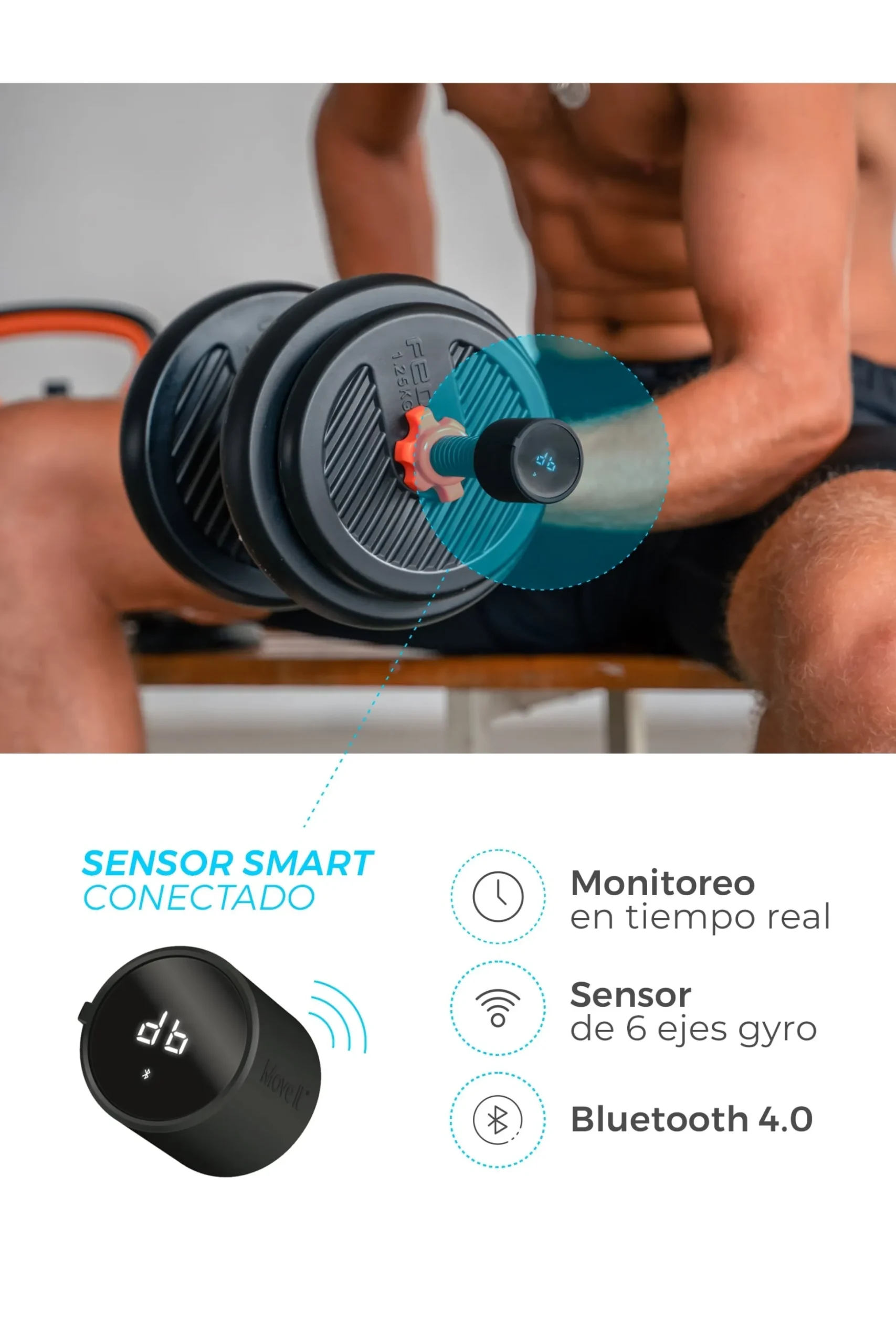 Pack Halteres Smart Kit Com Kettlebel Xiaomi Fed 10 Kgs E Sensor Smart