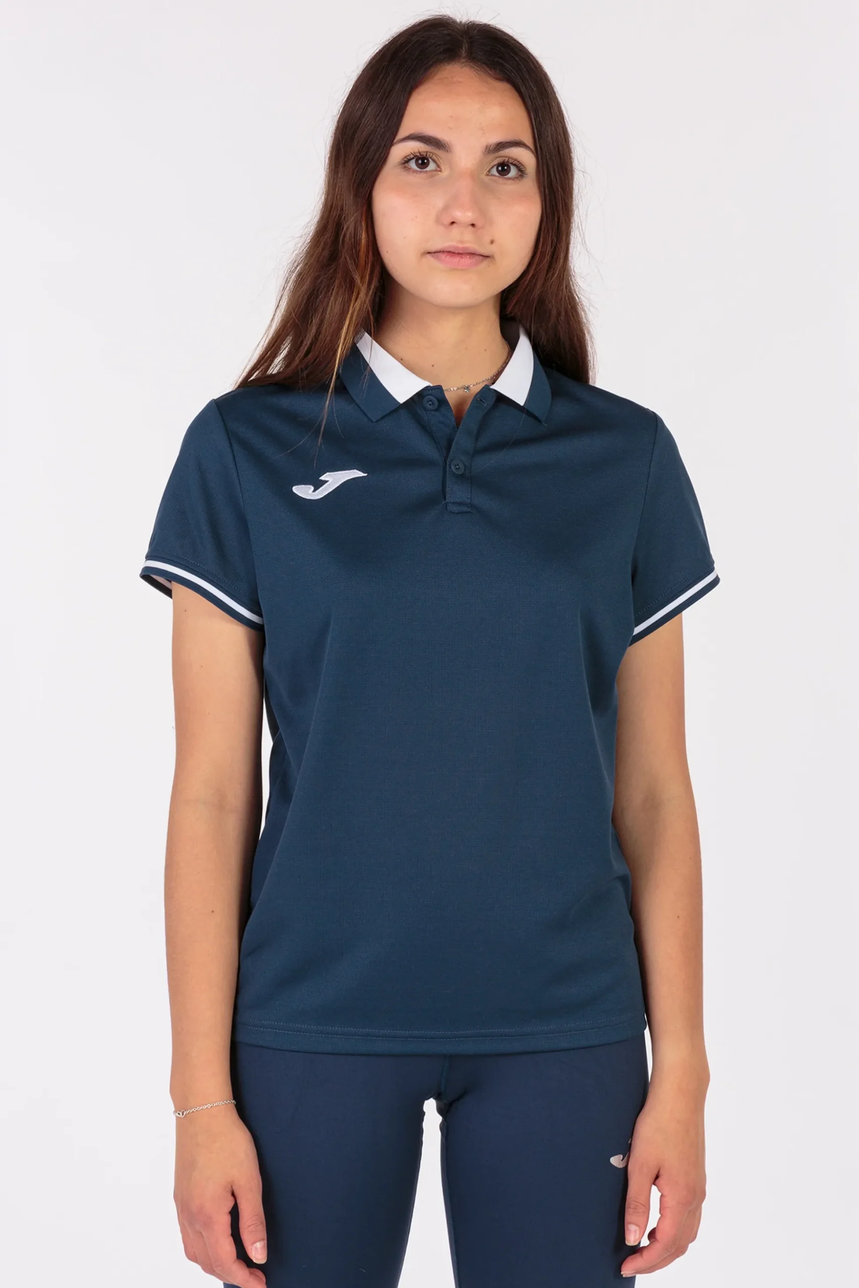 Pólo M/c Joma Championship VI Azul Marinho Branco