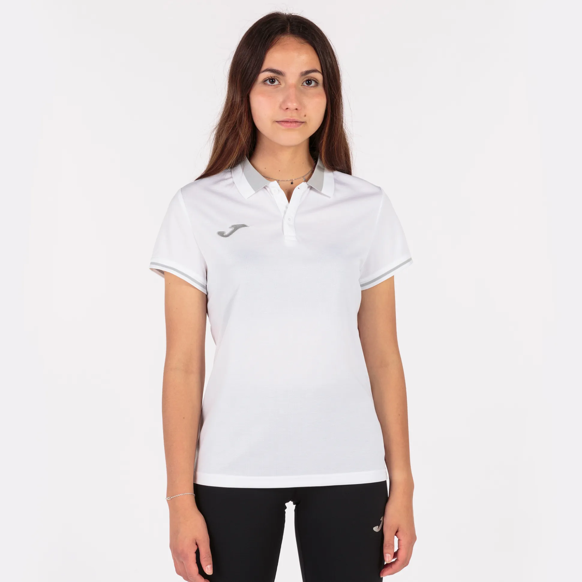 Pólo M/c Joma Championship VI Branco Cinzento