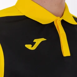 Pólo M/c Joma Championship V Preto Amarelo