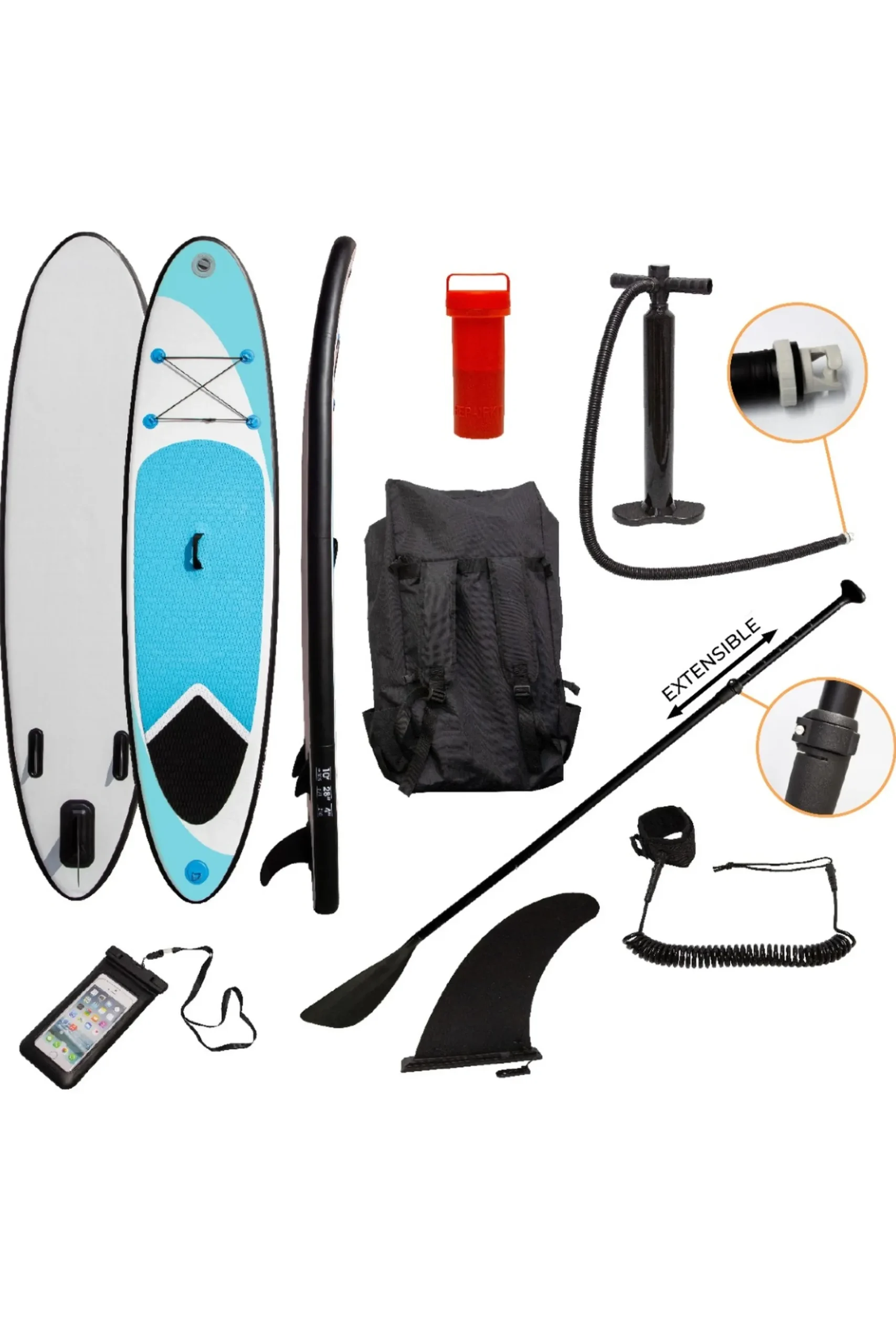 Prancha De Paddle Surf Insuflável Azul 307 X 72 X 11cm Monstershop