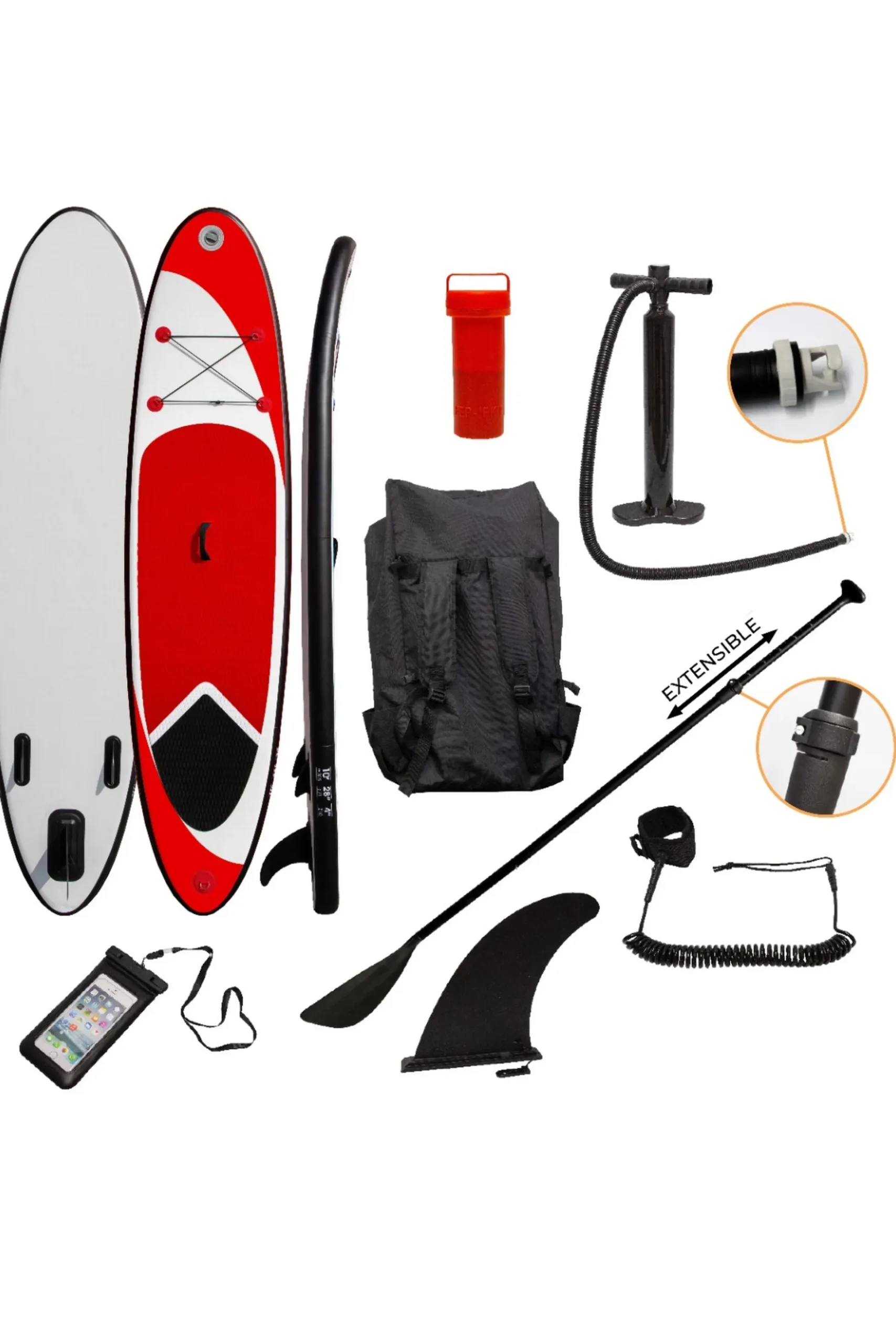 Prancha De Paddle Surf Insuflável Vermelha 307 X 72 X 11cm Monstershop