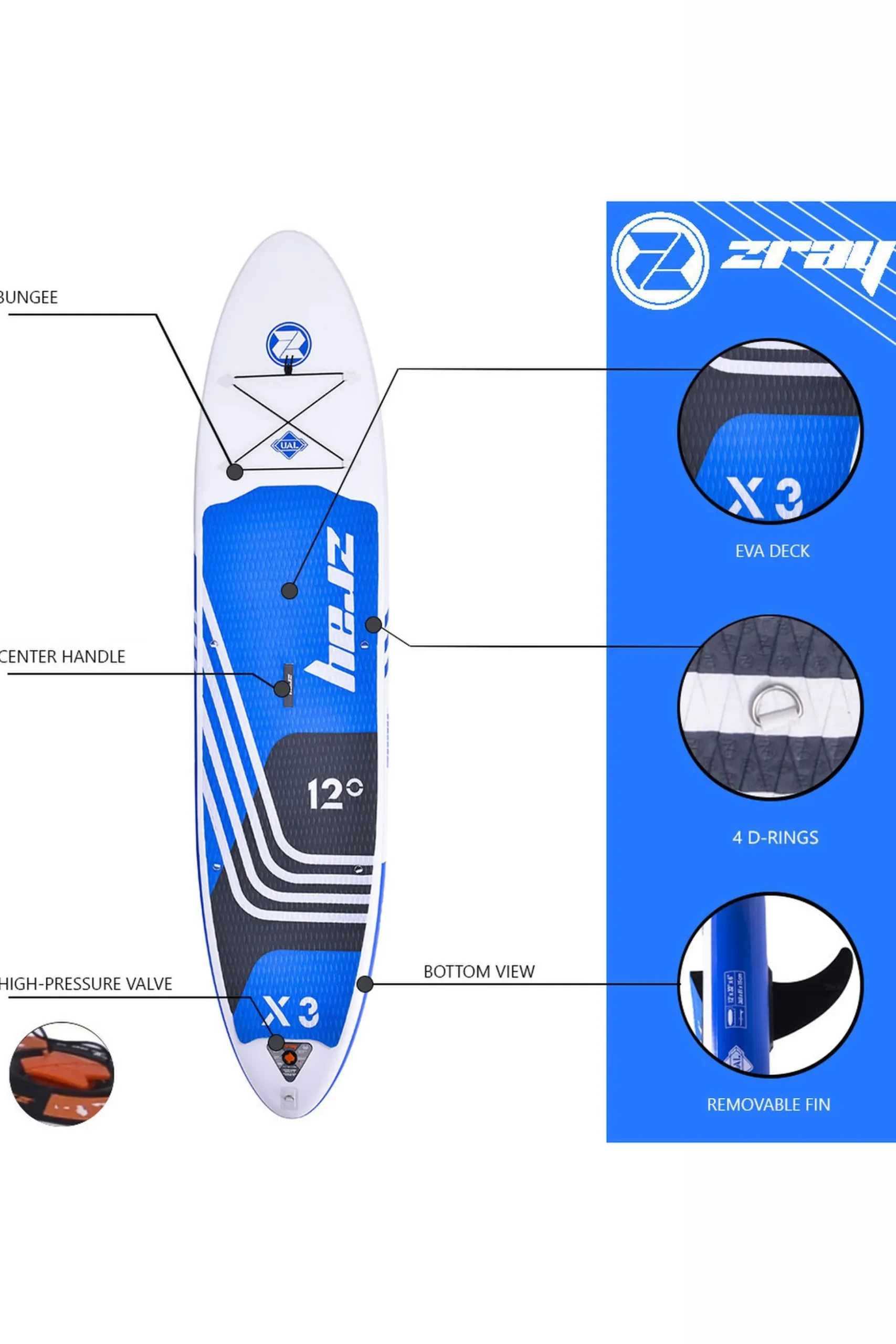 Prancha De Sup E Acessórios X-rider X3 12' Dropstitch
