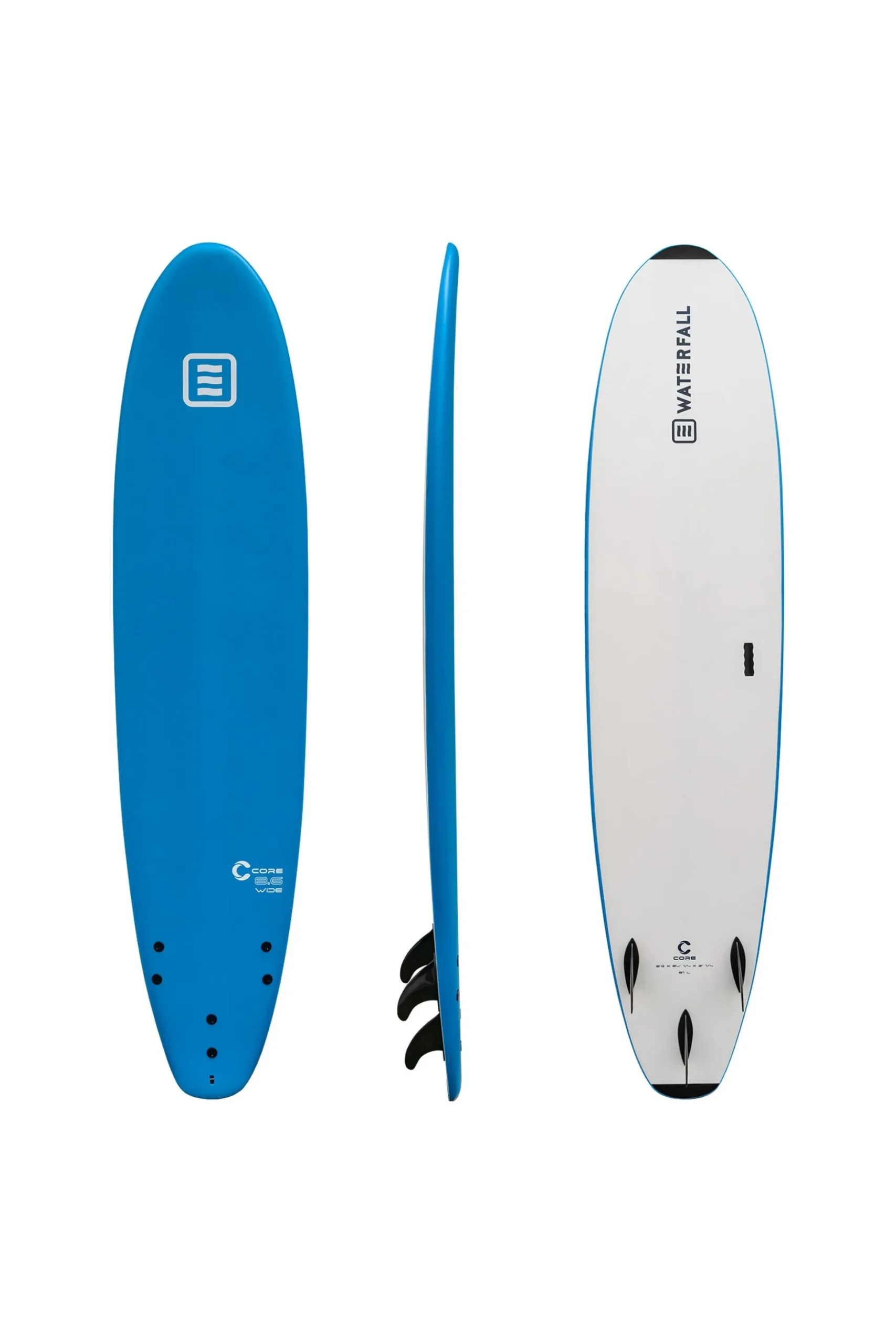 Prancha De Surf Waterfall Core 8.6' Wide Azul + Leash + Quilhas