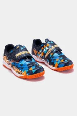 Sapatilhas De Futsal Criança Joma Propulsion Jr 2303. Azul Marinho/laranja